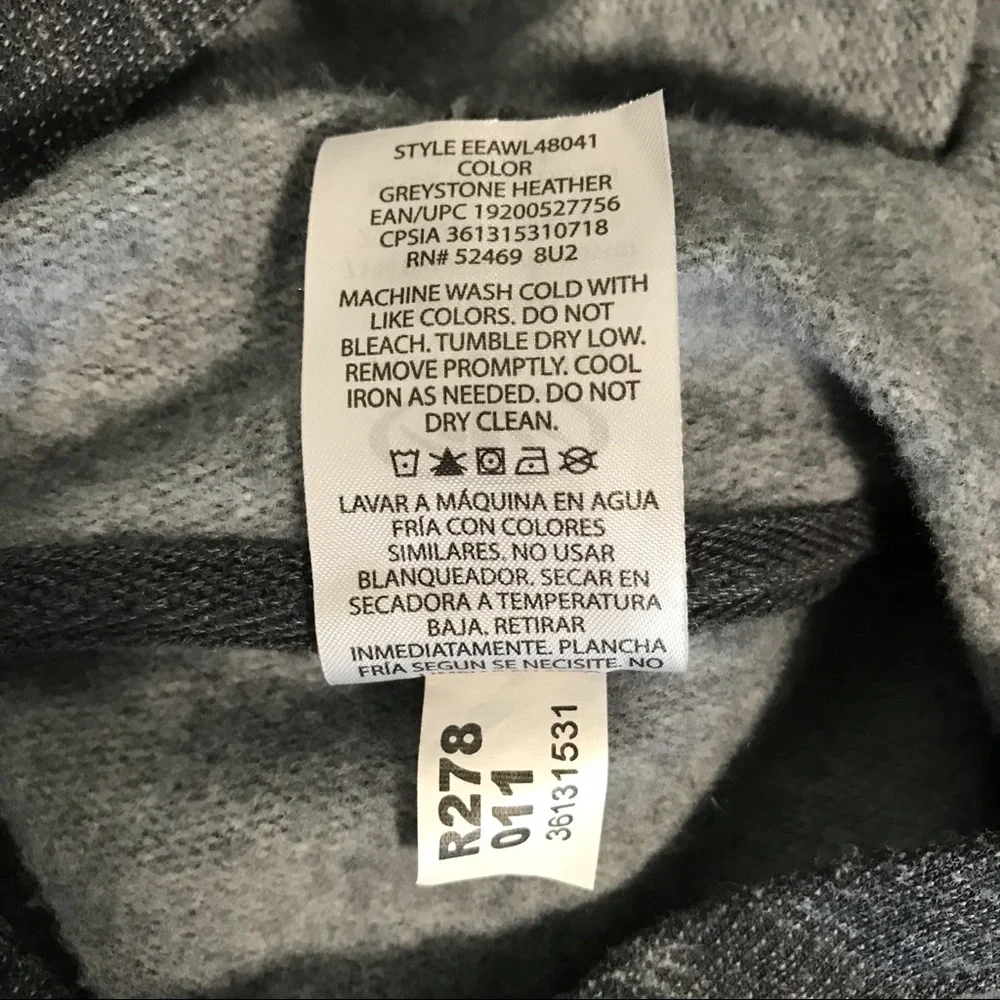 Athletic Works Heather Gray Funnel Neck Hoodie Medium (8-10) - Picture 9 of 9
